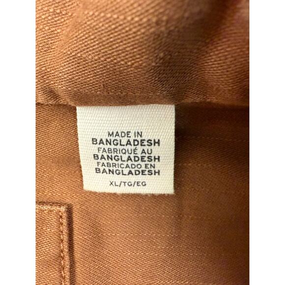 Levi's Women High Collar Button-up Front Karlie Utility Jacket Brown XL NWT - Picture 9 of 16